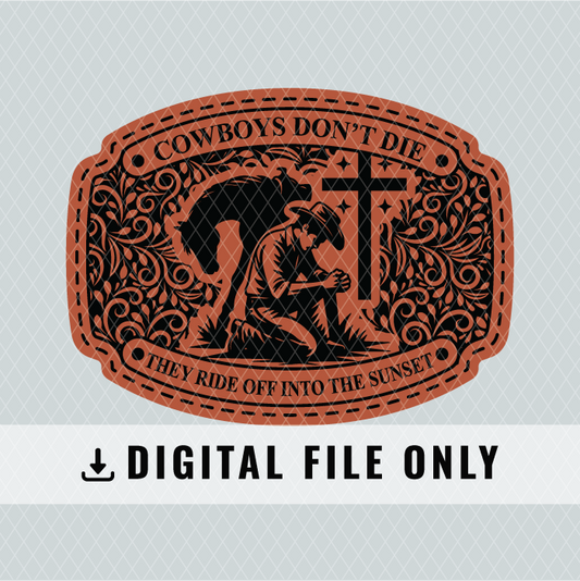 Cowboys Dont Die Patch Design