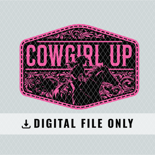 Cowgirl Up Patch Design